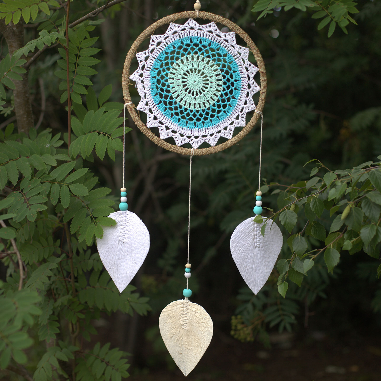 Dream Catcher - Large Turquoise Elemental Spirits - Image 3