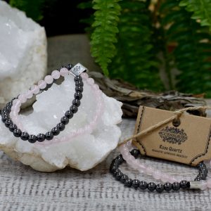 Magnetic Gemstone Bracelet – Rose Quartz