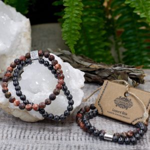 Magnetic Gemstone Bracelet – Leopard Skin
