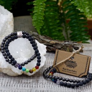 Magnetic Gemstone Bracelet – Black Stone Chakra