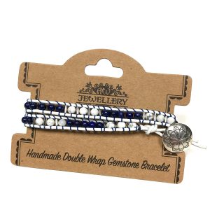 Double Wrap Bracelet – Navy Style with Lapis
