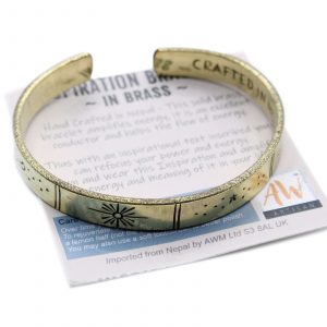 Inspiration Bracelet – Brass Snrise, Galaxy, Stars, Earth