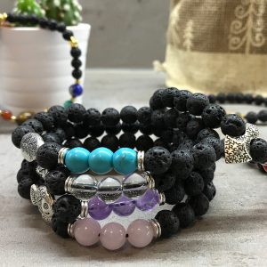 Lava Stone Bracelet – Tribal Rock Quartz