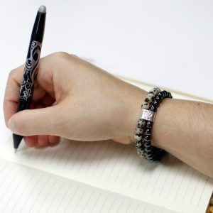 Magnetic Gemstone Bracelet – Dalmation Jasper