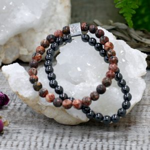 Magnetic Gemstone Bracelet – Leopard Skin
