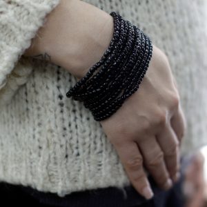 Multi-Bead Bangle Wooden Clasp – Assorted Colours