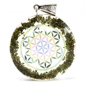 Orgonite Power Pendant – Greenstone Mandala