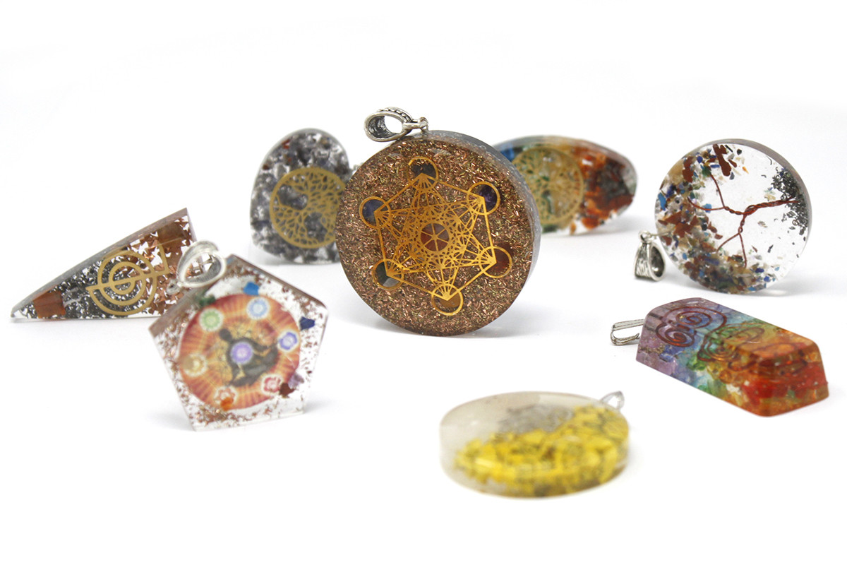 Orgonite Power Pendant - Good & Evil - Hamsa - Image 2