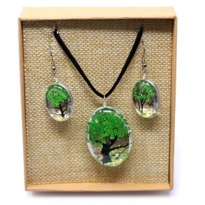 Pressed Flowers – Tree of Life set – Green