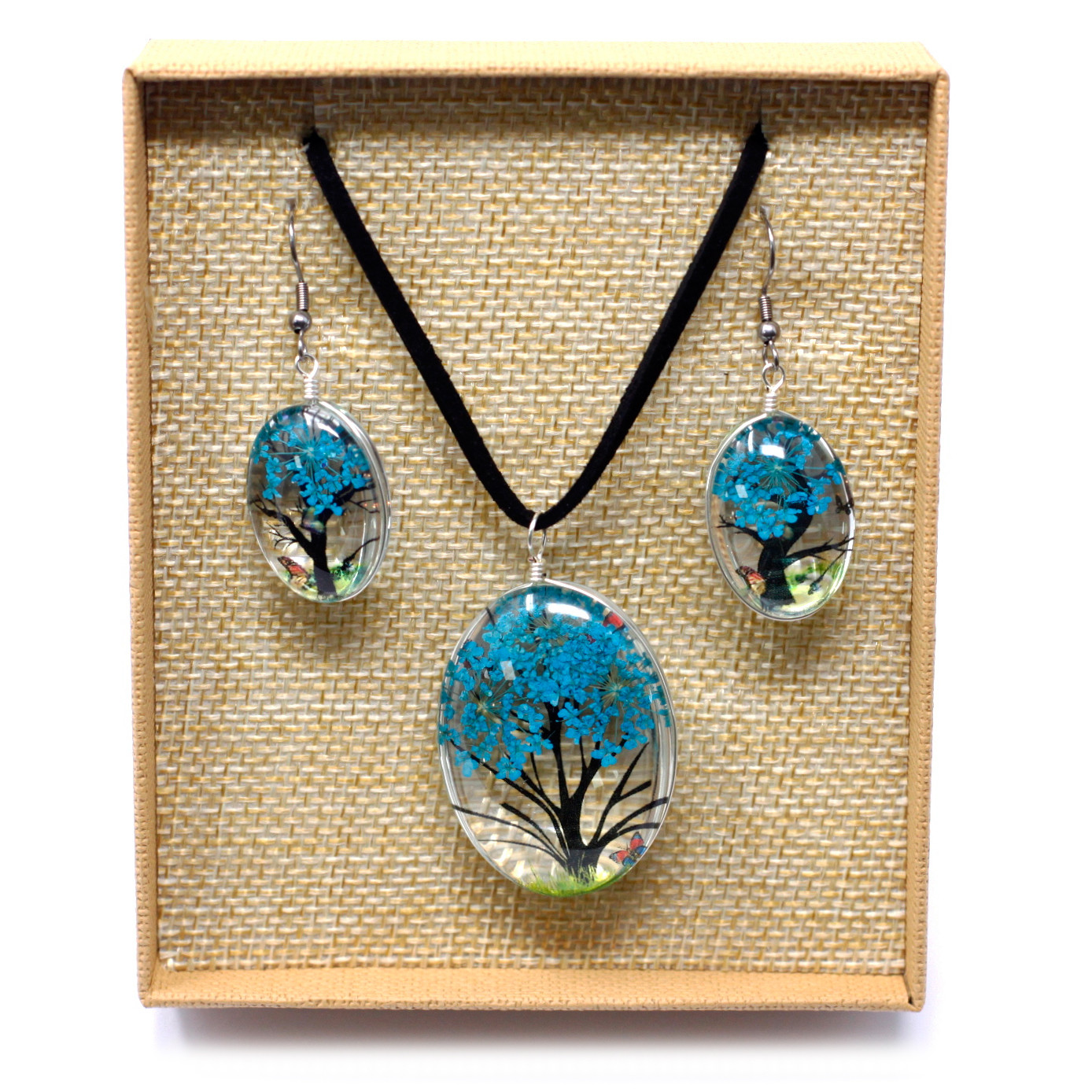 Pressed Flowers - Tree of Life set - Teal - Image 3