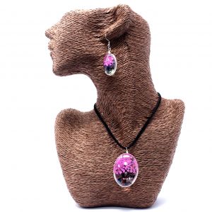 Pressed Flowers – Tree of Life set – Bright Pink
