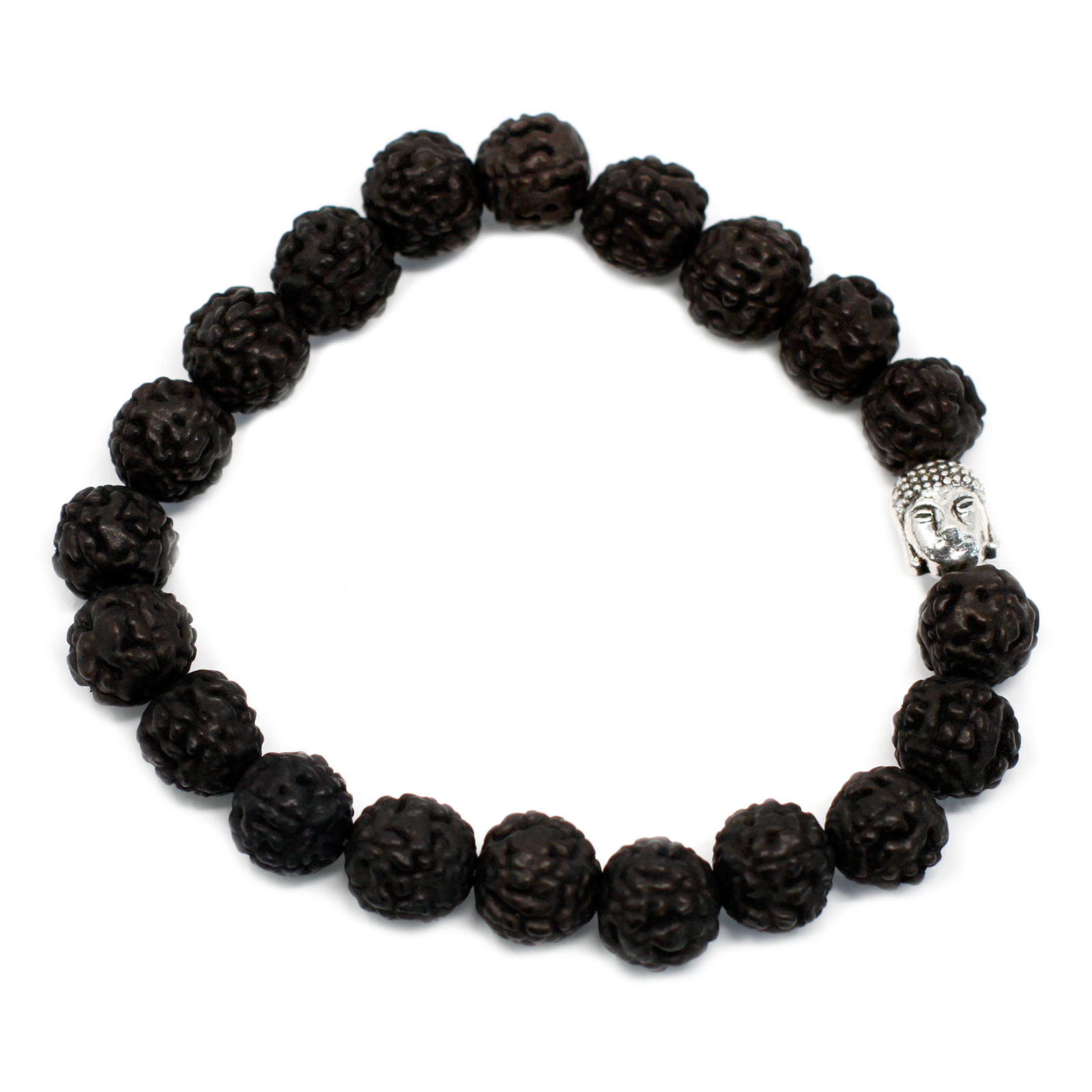 Rudraksha Buddah Bangle Mala - Dark - Image 7