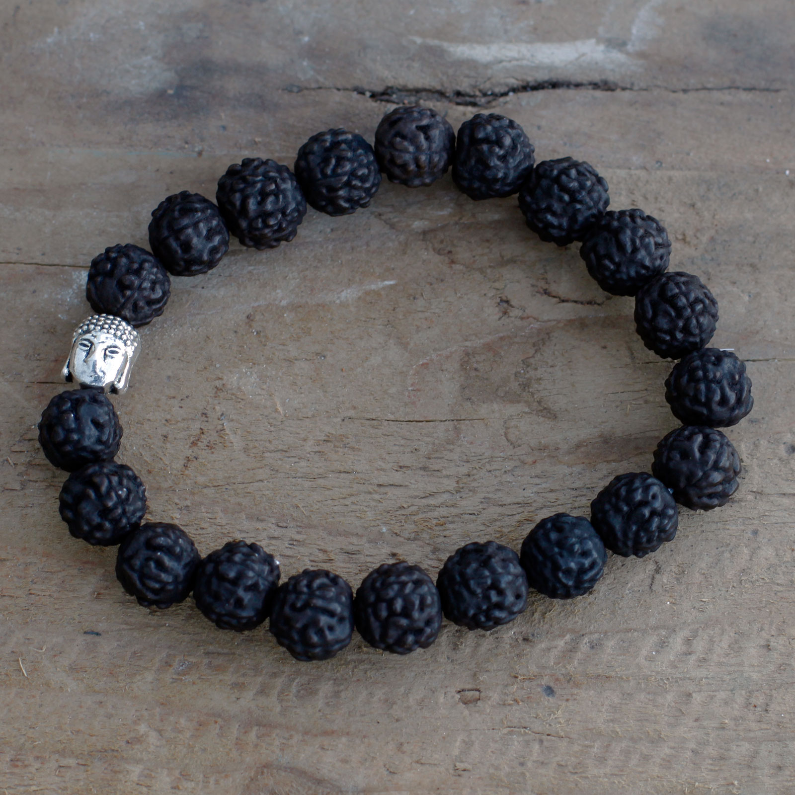 Rudraksha Buddah Bangle Mala - Dark - Image 5