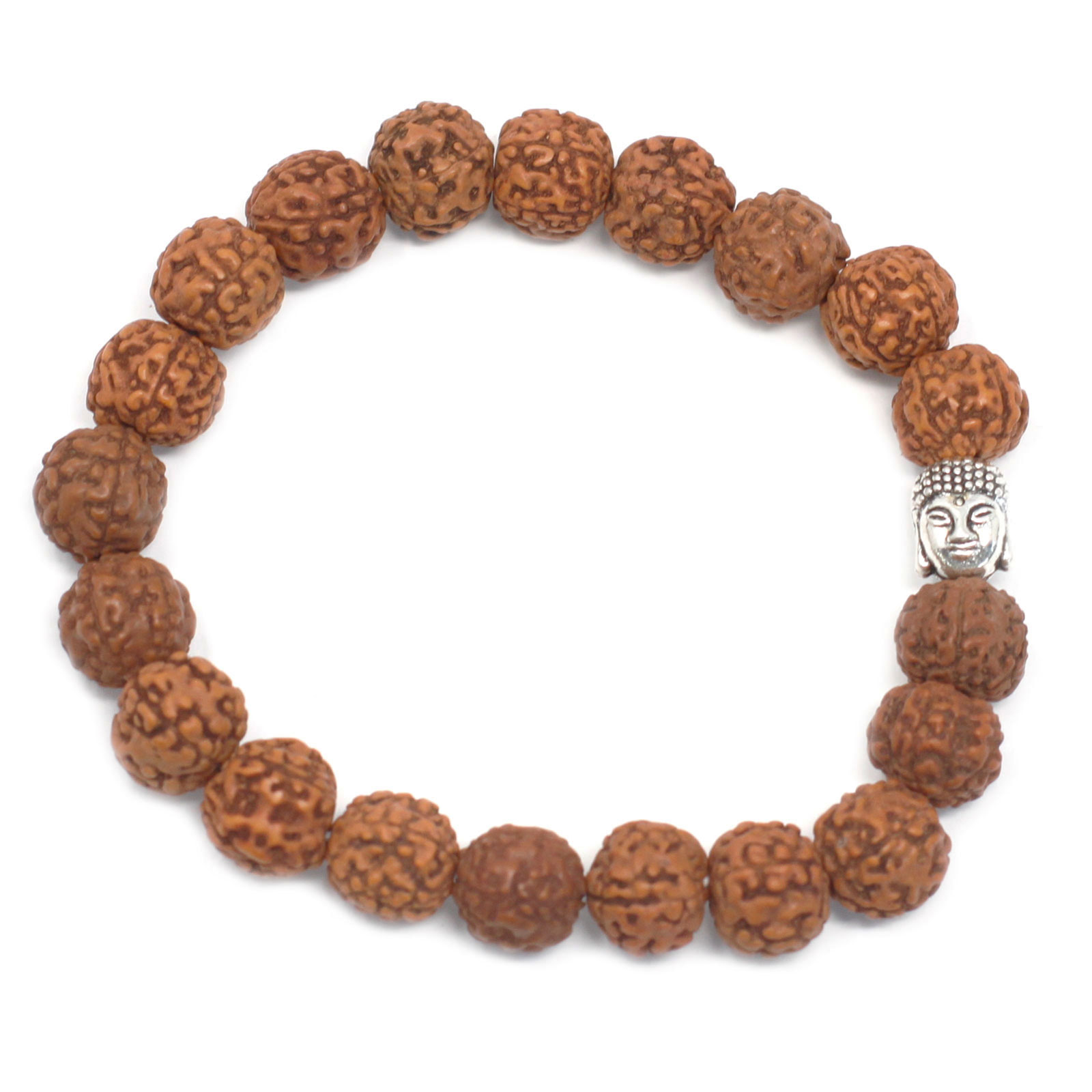 Rudraksha Buddah Bangle Mala - Brown - Image 5
