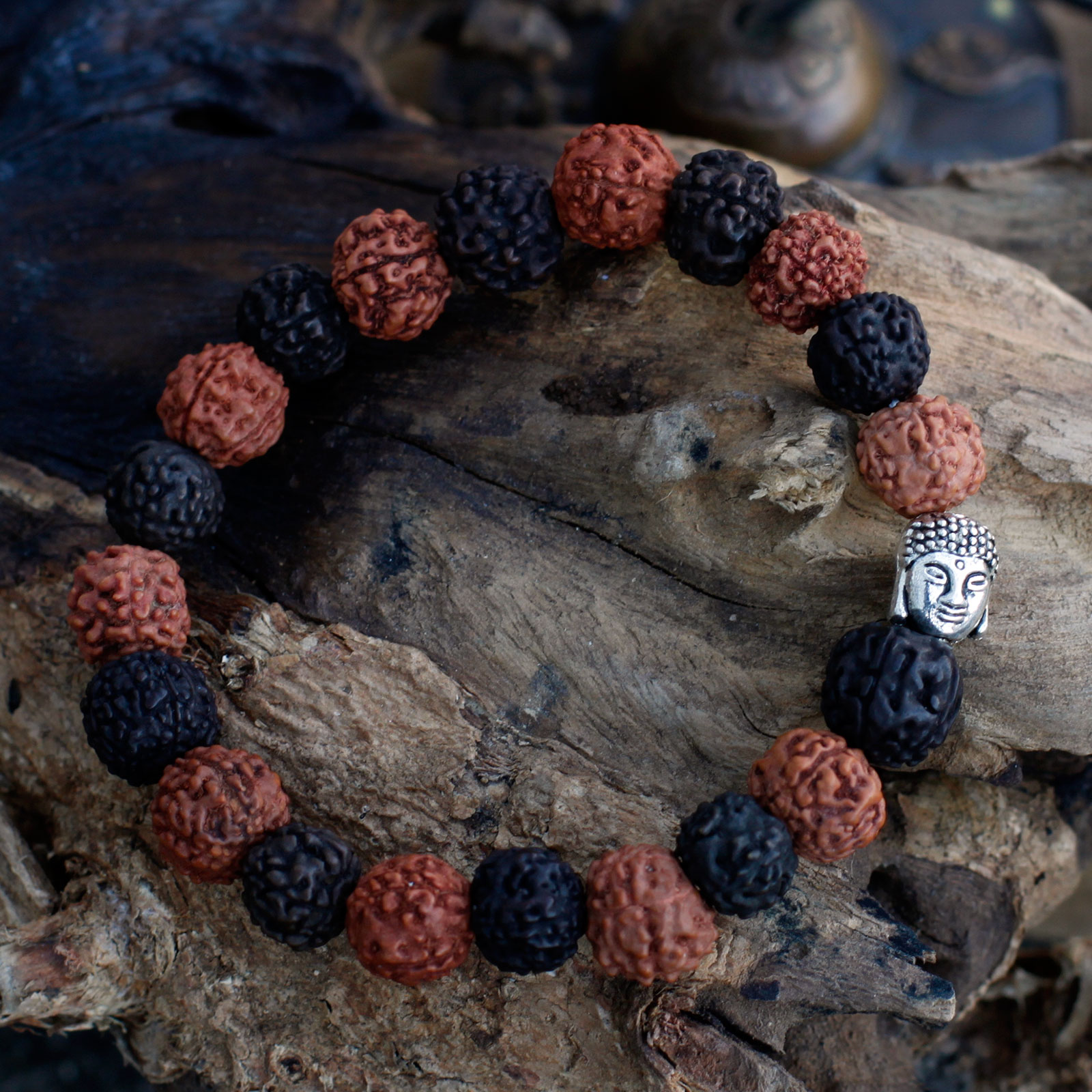 Rudraksha Buddah Bangle Mala - Mix - Image 4