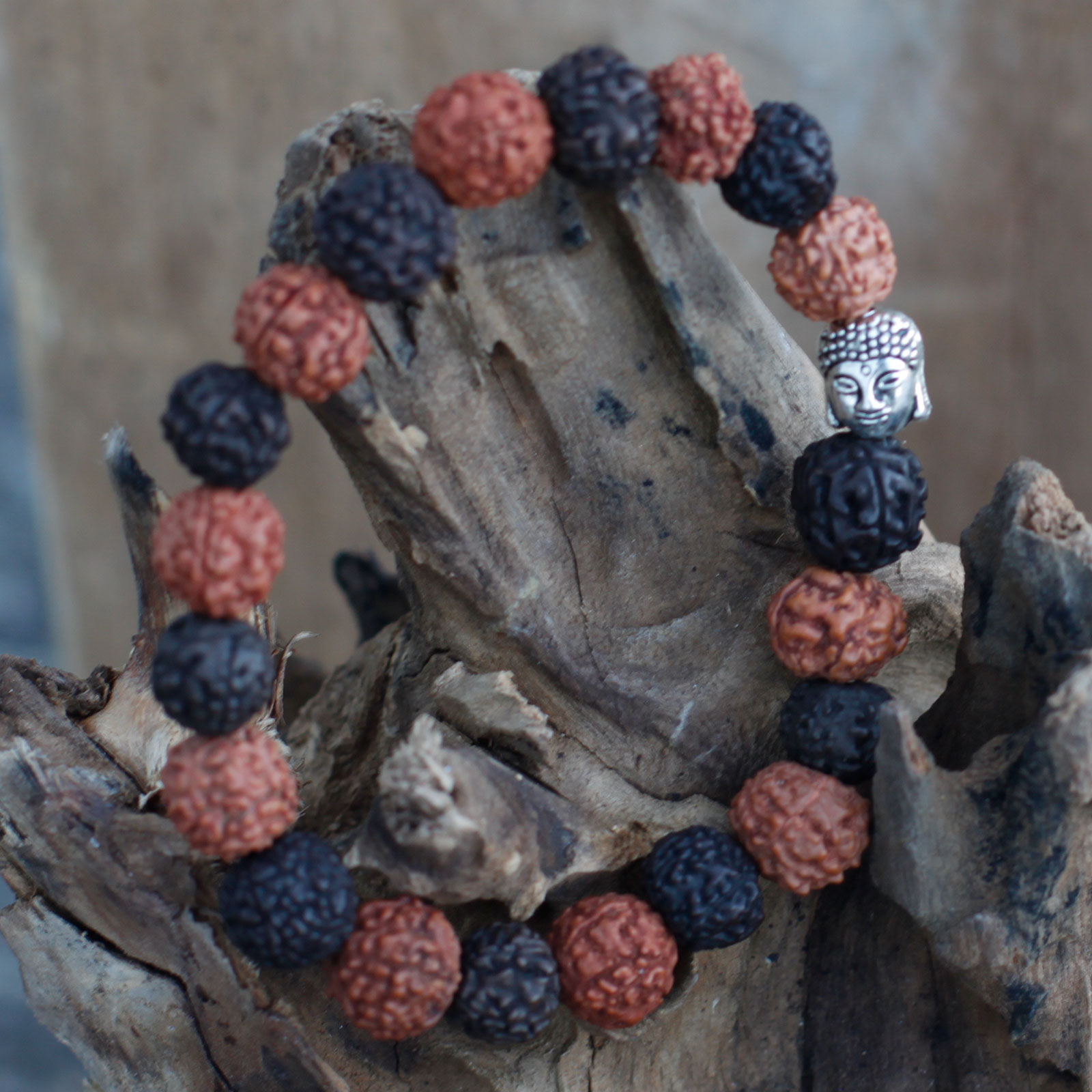 Rudraksha Buddah Bangle Mala - Mix - Image 2