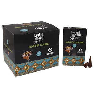 Tribal Soul Backflow Incense Cones – White Sage