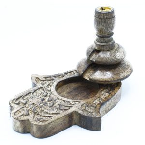 Med Mango Wood Backflow Burner  – Hamsa