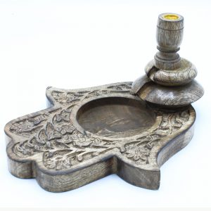 Lrg Mango Wood Backflow Burner – Hamsa