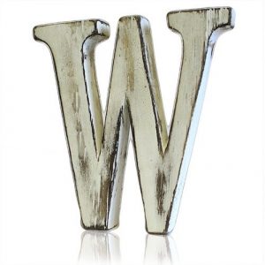 Shabby Chic Letters – W