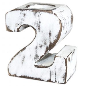 Wooden Birthday Numbers – No.2